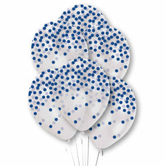 Latex Balloons - Confetti - Blue