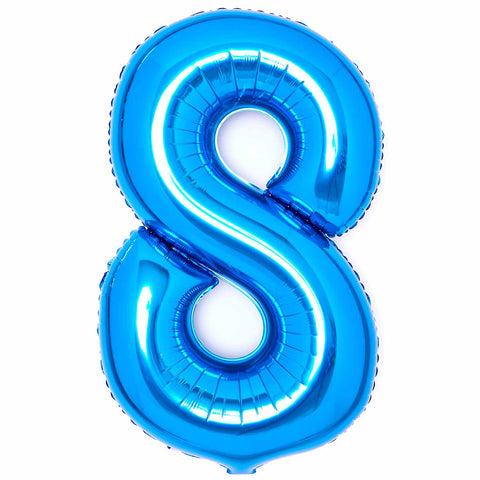 SuperShape Foil Balloon Number 8 - Blue