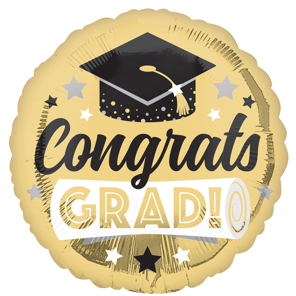 Foil Balloon - 17" - Congrats Grad!