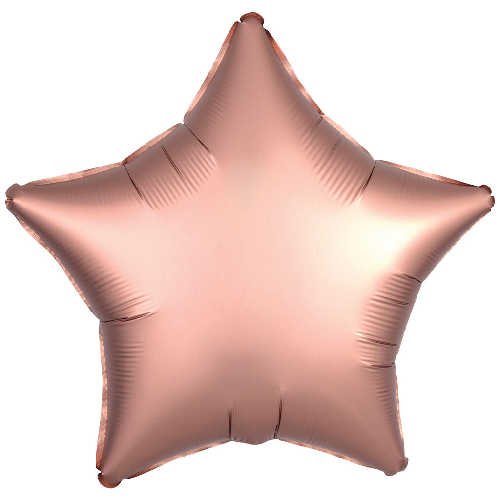Foil Balloon - Solid Colour - Star - Silk Lustre - Rose Copper