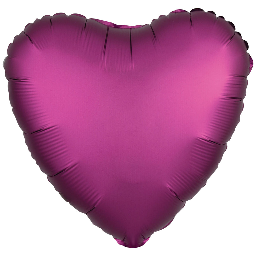 Foil Balloon - Solid Colour - Heart - Metallic - Fuchsia