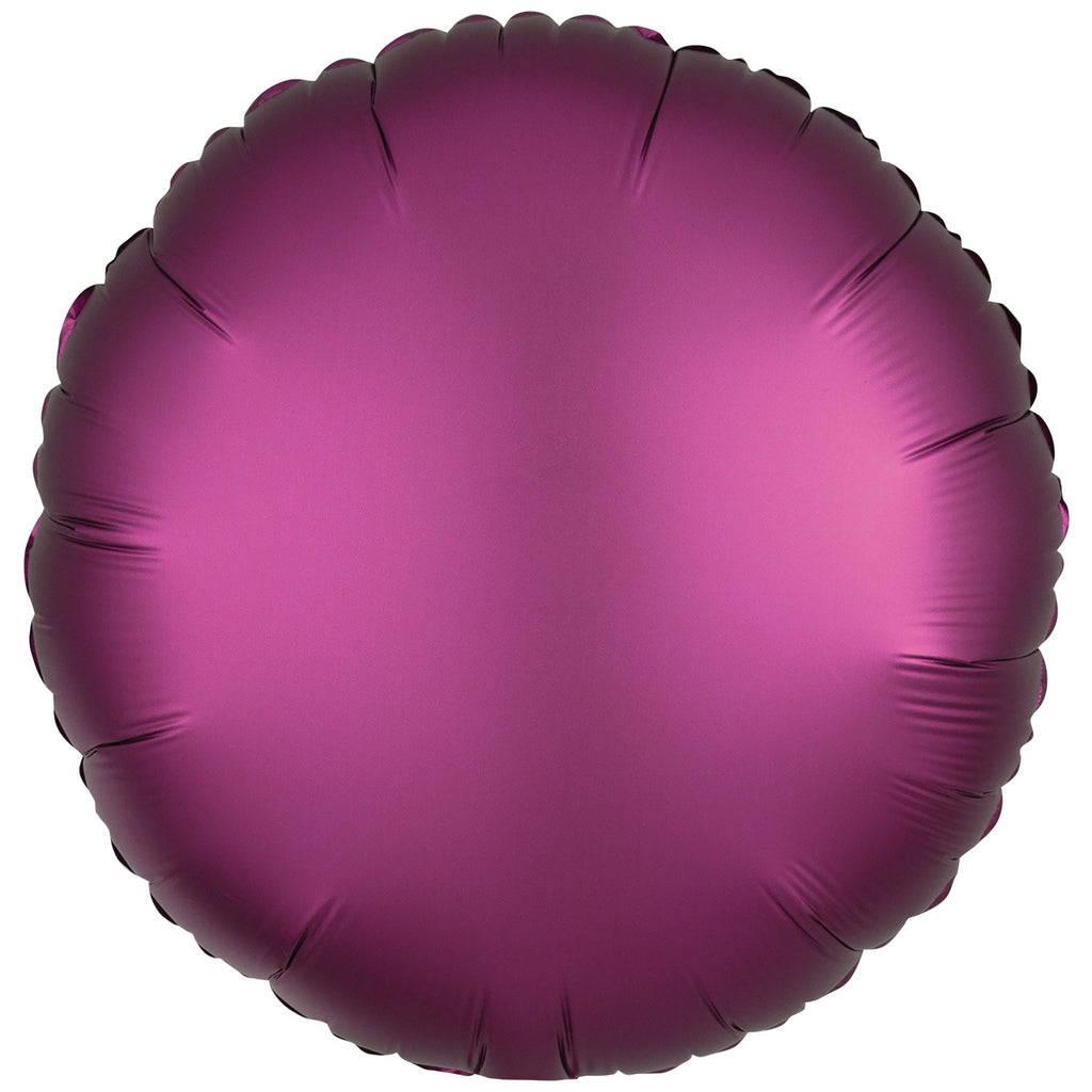 Foil Balloon - Solid Colour - Round - Metallic - Fuchsia