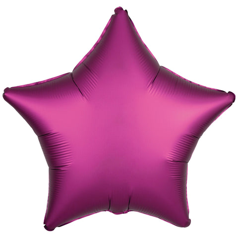 Foil Balloon - Solid Colour - Star - Metallic - Fuchsia