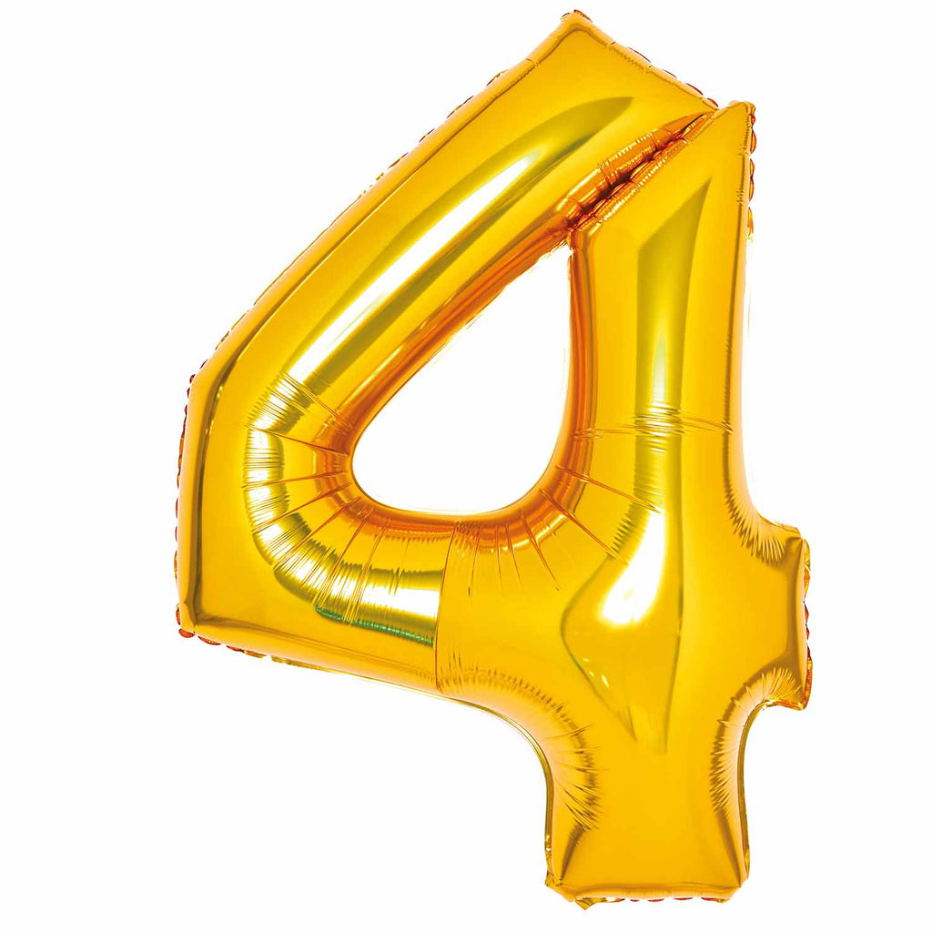 SuperShape Foil Balloon   Number 4 - Gold