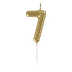 Candle - Mini - Numbers 0 - 9 - Gold