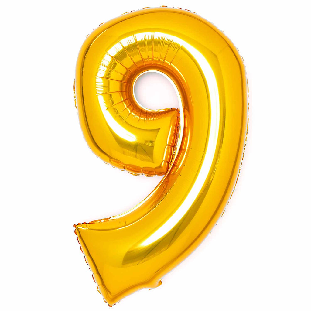 SuperShape Foil Balloon   Number 9 - Gold