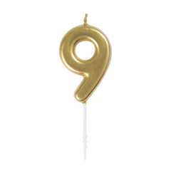 Candle - Mini - Numbers 0 - 9 - Gold