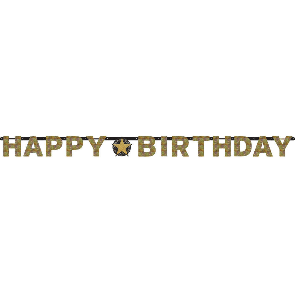 Banner - Birthday - Black/Gold