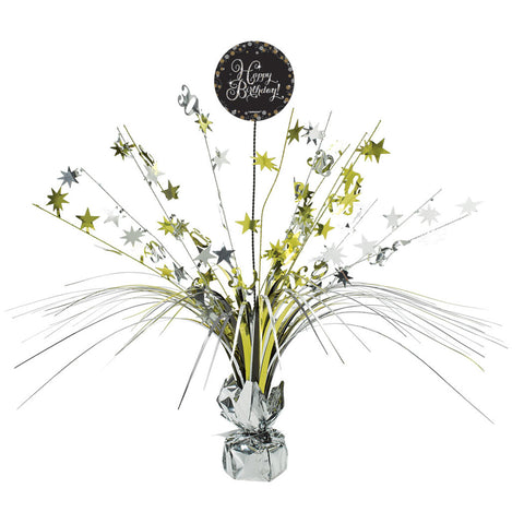 Centrepiece - Birthday - Gold/Silver/Black