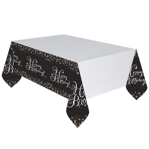 Tablecover - Birthday - Gold/Silver/Black