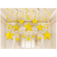 Swirl Decorations - Stars - Assorted Colours