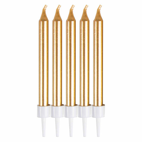 Candles with Holders - Gold