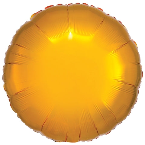 Foil Balloon - Solid Colour - Round - Metallic - Gold
