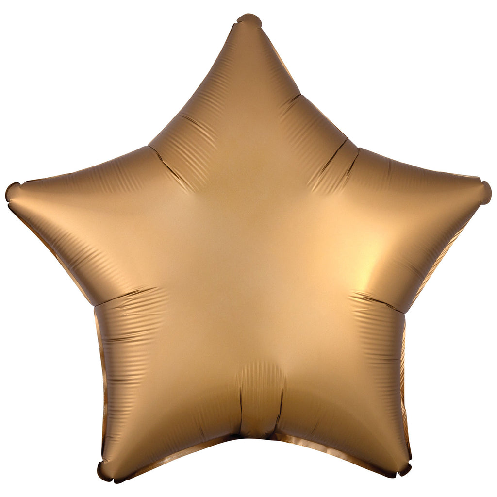 Foil Balloon - Solid Colour - Star - Silk Lustre - Gold