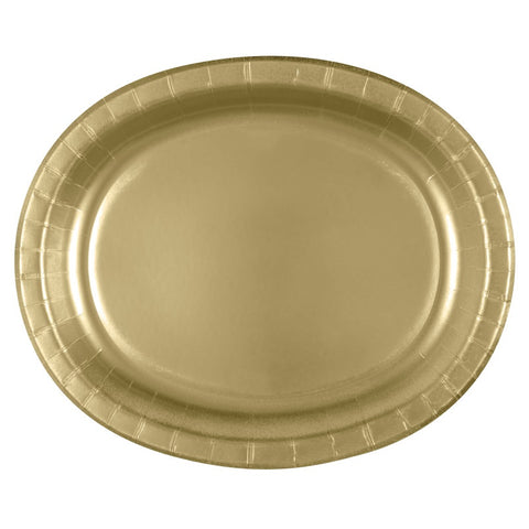 Plates - Oval - Gold