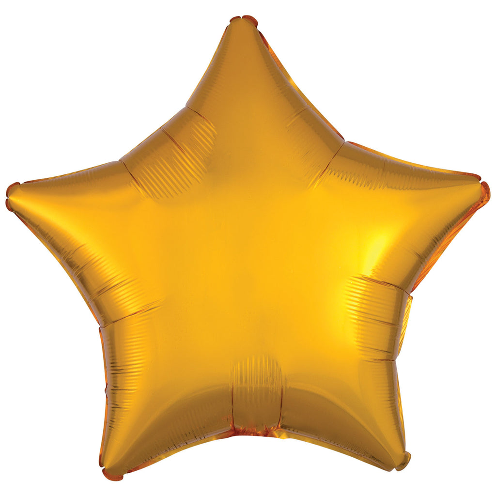 Foil Balloon - Solid Colour - Star - Metallic - Gold