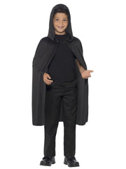 Cape - Hooded - Black - Unisex - Childs