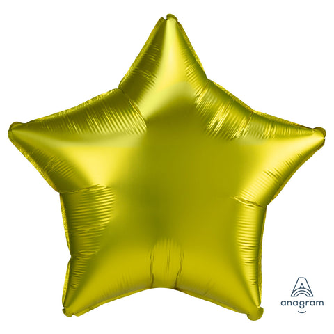 Foil Balloon - Solid Colour - Star - Satin Luxe - Lemon