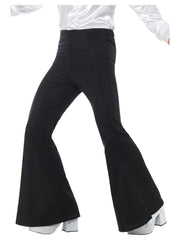70's Trousers - Flared - Black/White