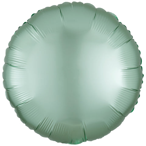 Foil Balloon - Solid Colour - Round - Silk Lustre - Mint Green