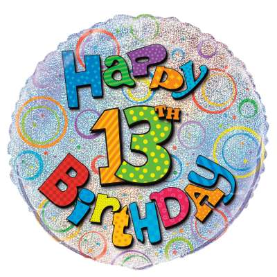 Foil Balloon - 18" - Age 13