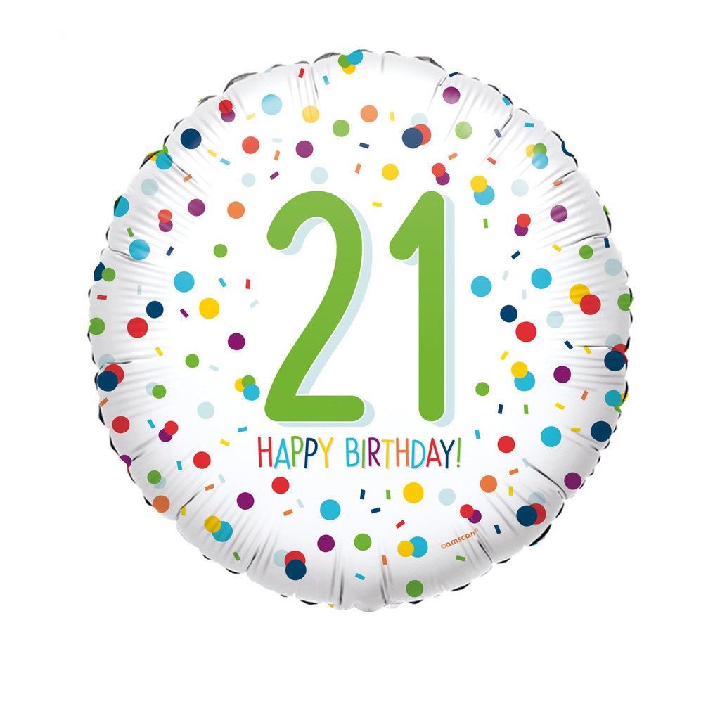 Foil Balloon - 17" - Birthday - 21