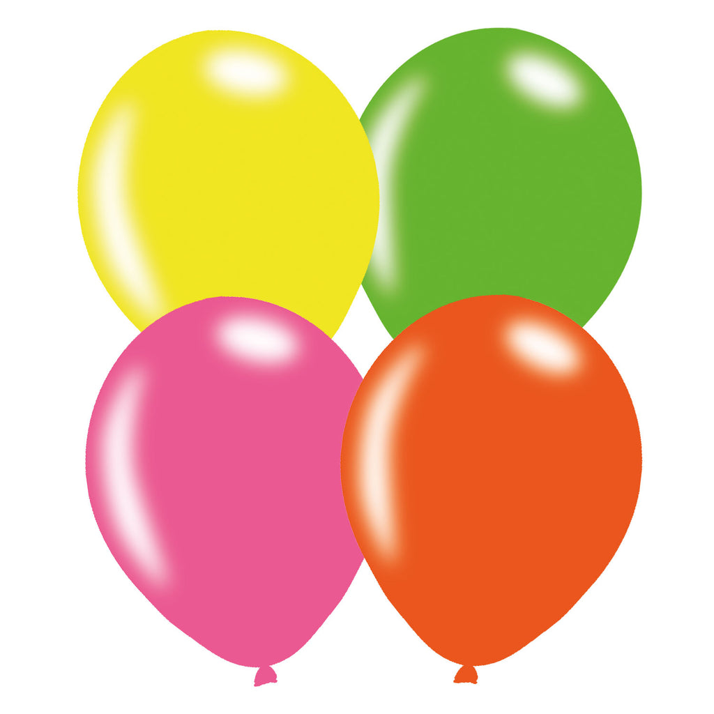 Latex Balloons - Neon - Assorted