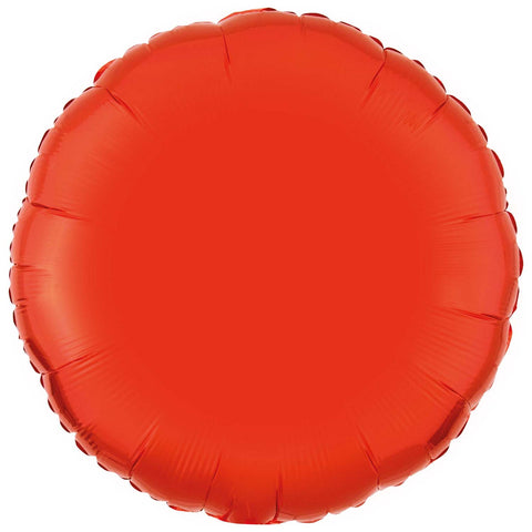 Foil Balloon - Solid Colour - Round - Metallic - Orange
