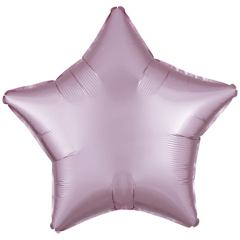 Foil Balloon - Solid Colour - Star - Silk Lustre - Pastel Pink