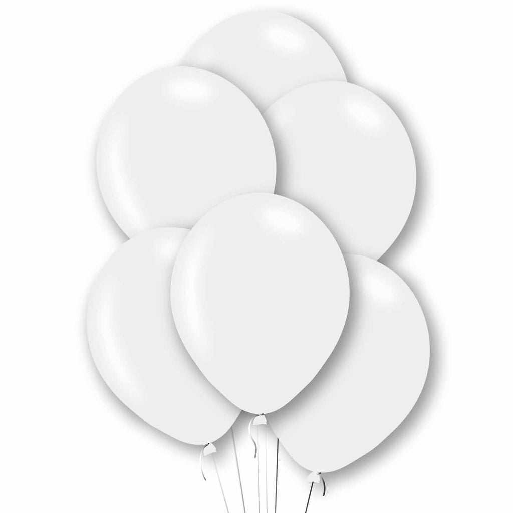 Latex Balloons - Pearlised - White