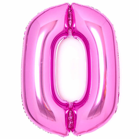 SuperShape Foil Balloon   Number 0 - Pink