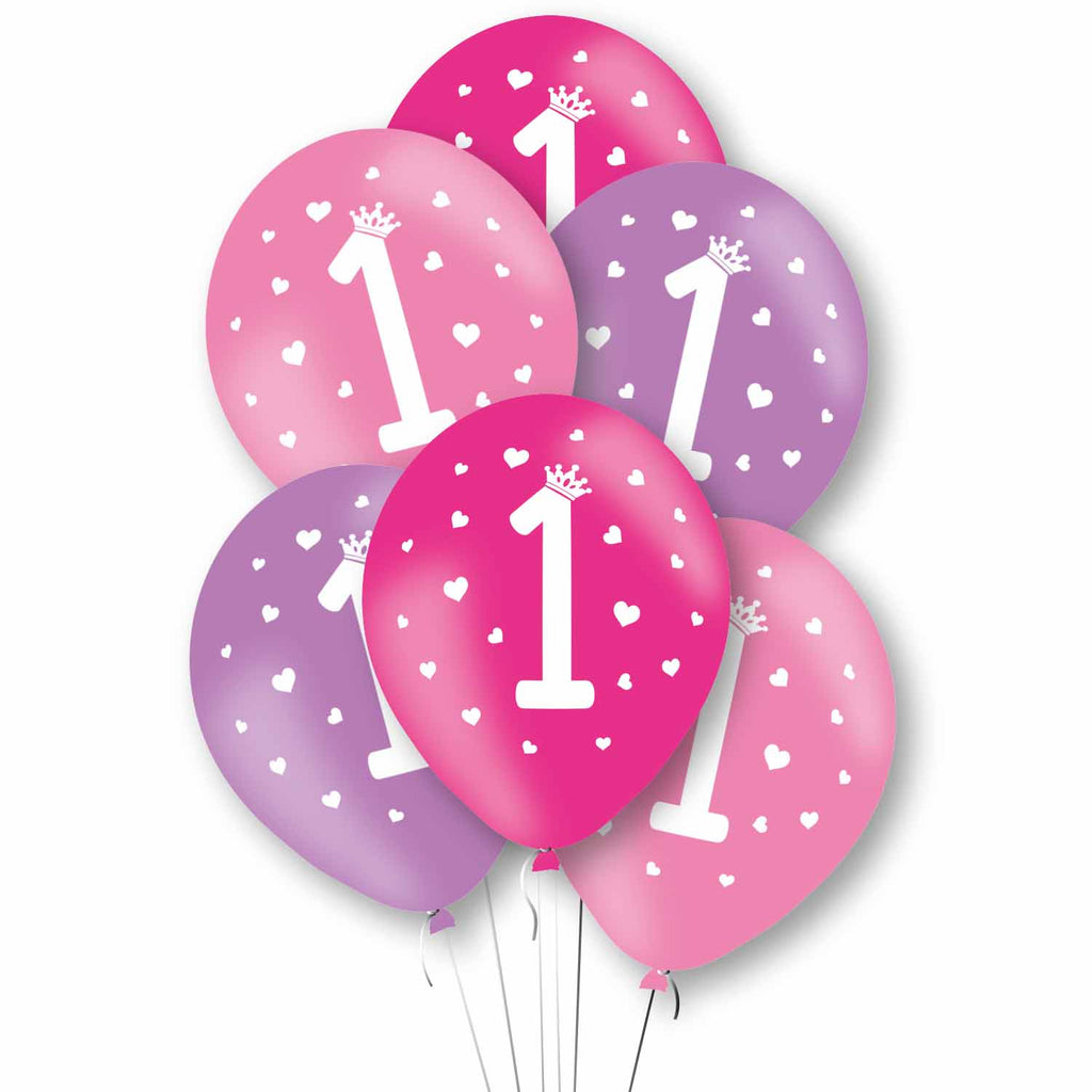 Latex Balloons - 1st Birthday - Pink
