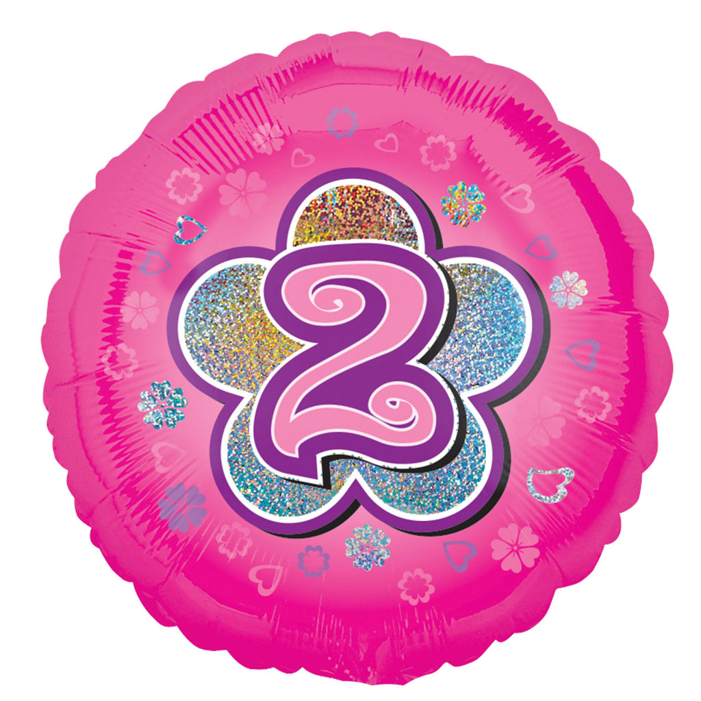 Foil Balloon - 18" - Age 2 - Pink