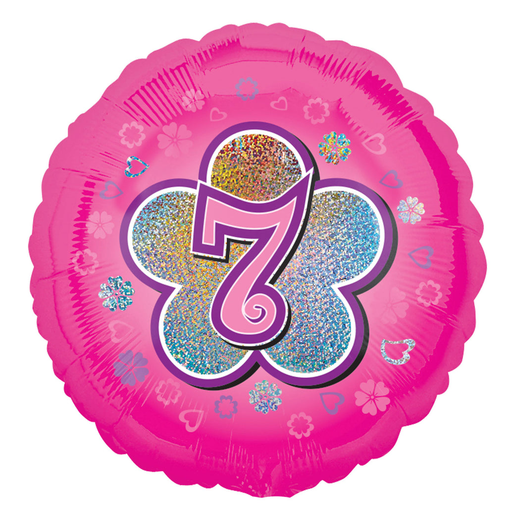 Foil Balloon - 18" - Age 7 - Pink