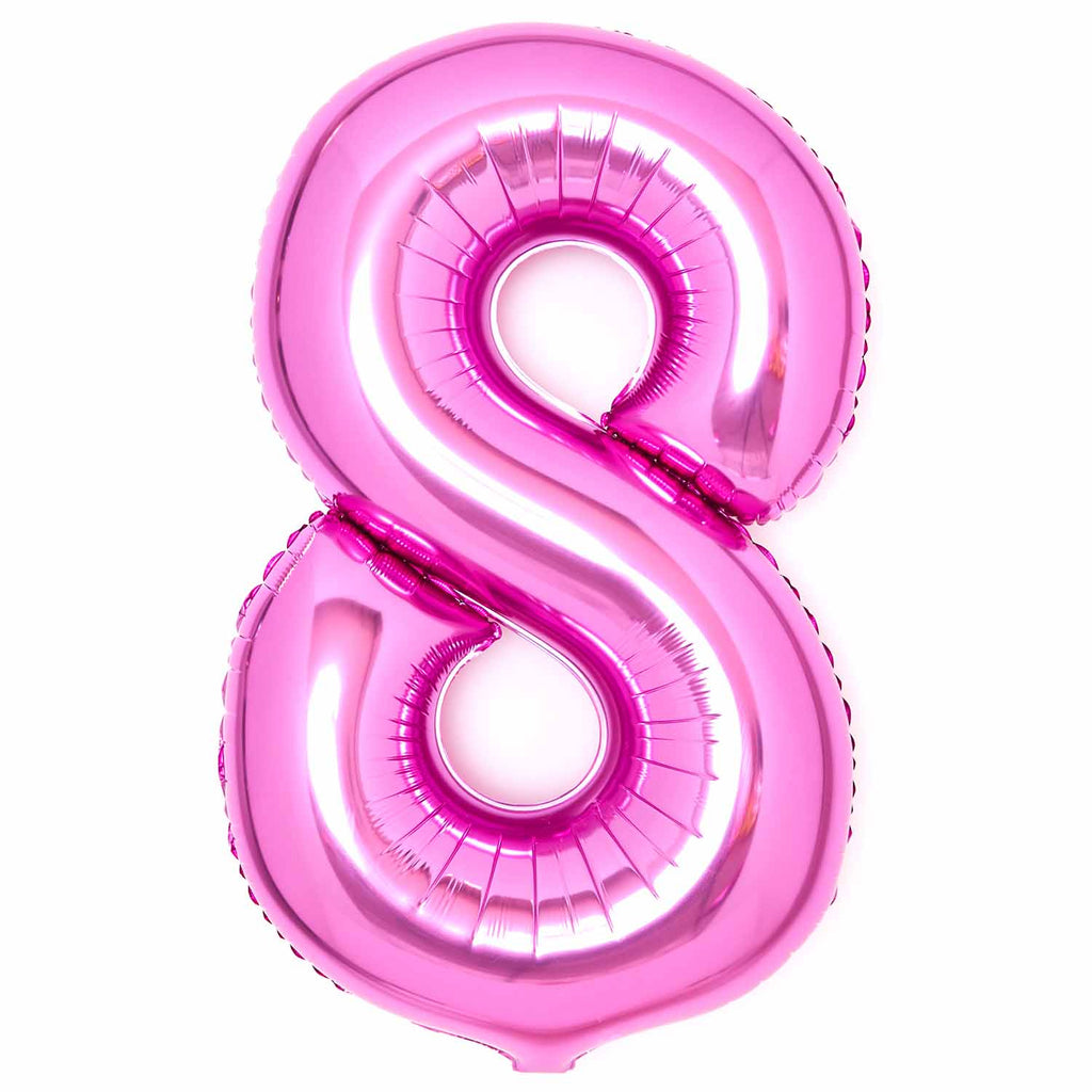 SuperShape Foil Balloon   Number 8 - Pink
