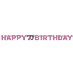 Banner - Birthday - Black/Pink - Ages 18 - 100