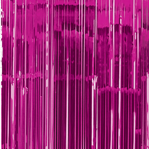 Door Curtain - Bright Pink Shimmer