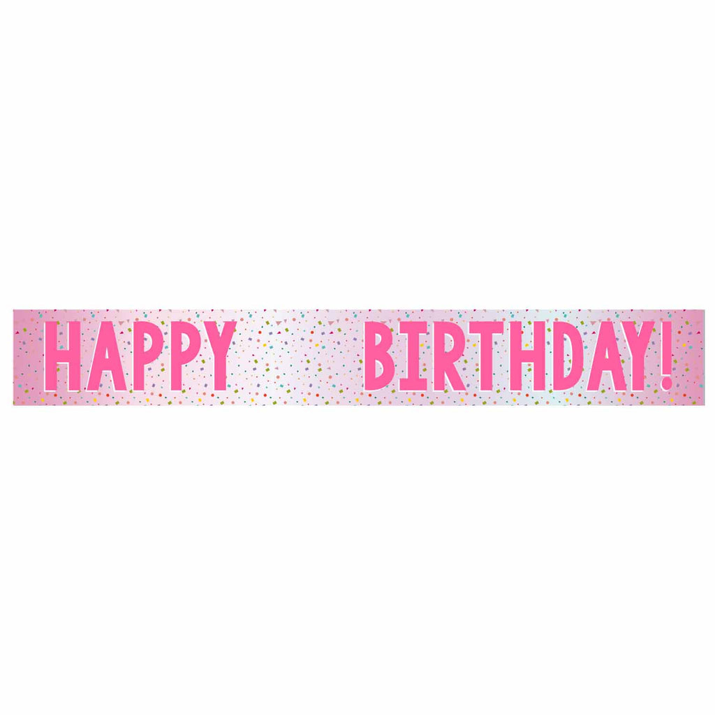 Banner - Birthday - Add an Age - Pink