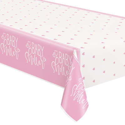 Baby Shower - Pink Hearts - Tablecover