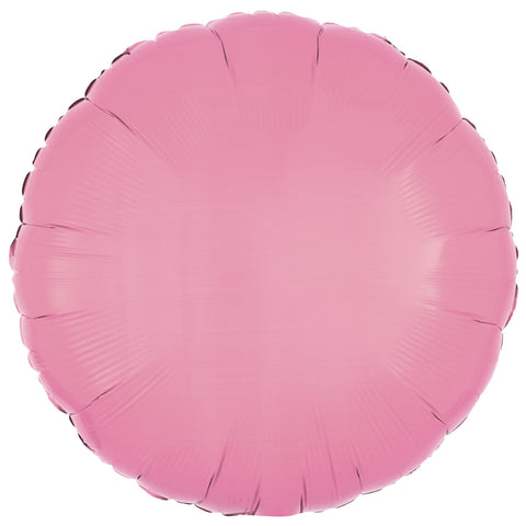 Foil Balloon - Solid Colour - Round - Metallic - Pink