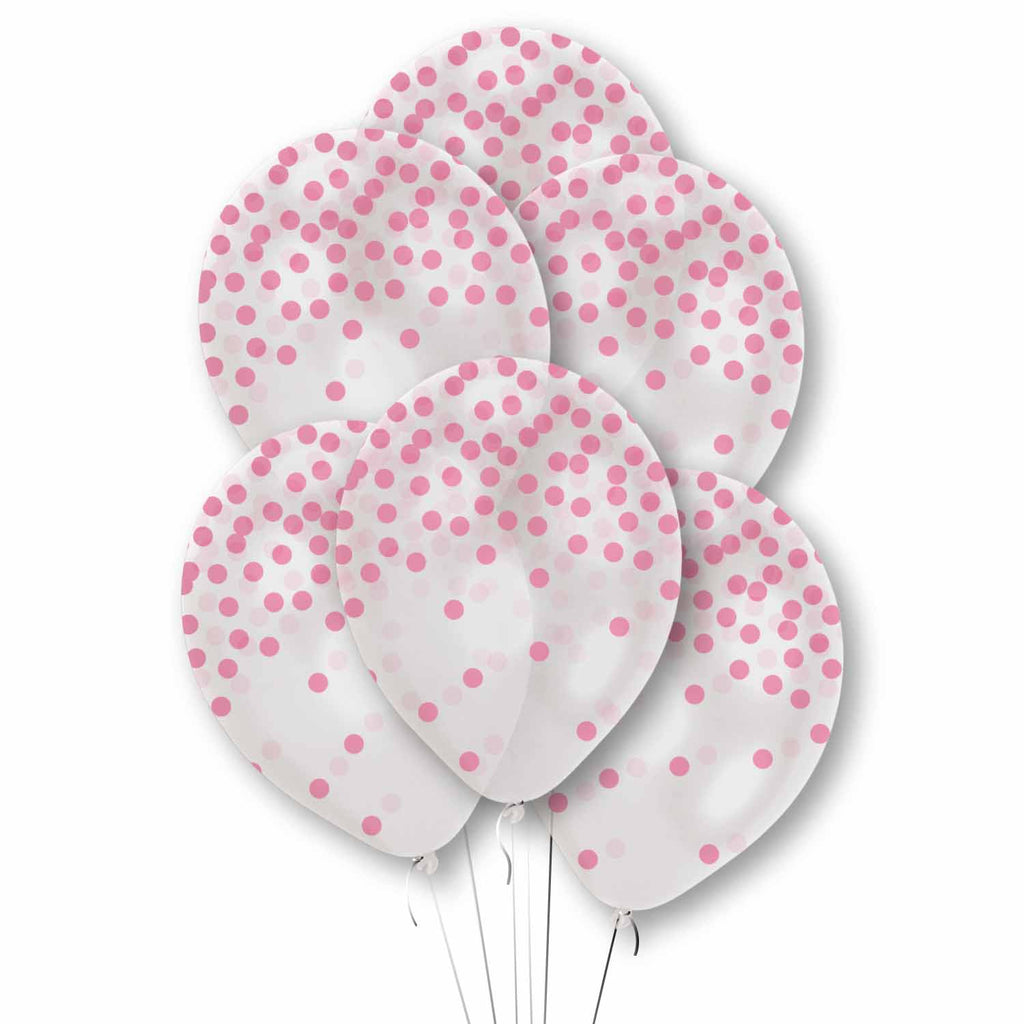 Latex Balloons - Confetti - Pink