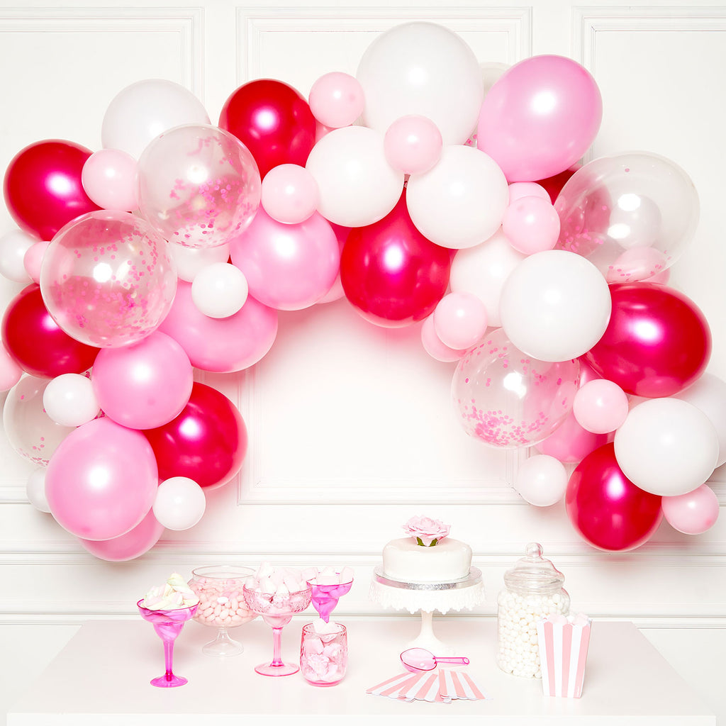 DIY Garland/Arch Kit - Latex Balloons - Pink/White