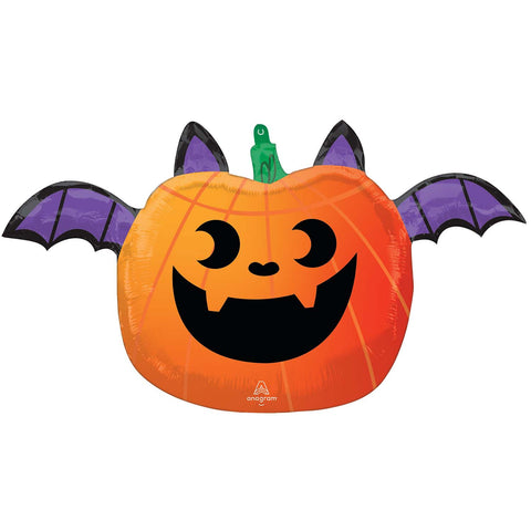 Foil Balloon - Junior Shape - Pumpkin Bat