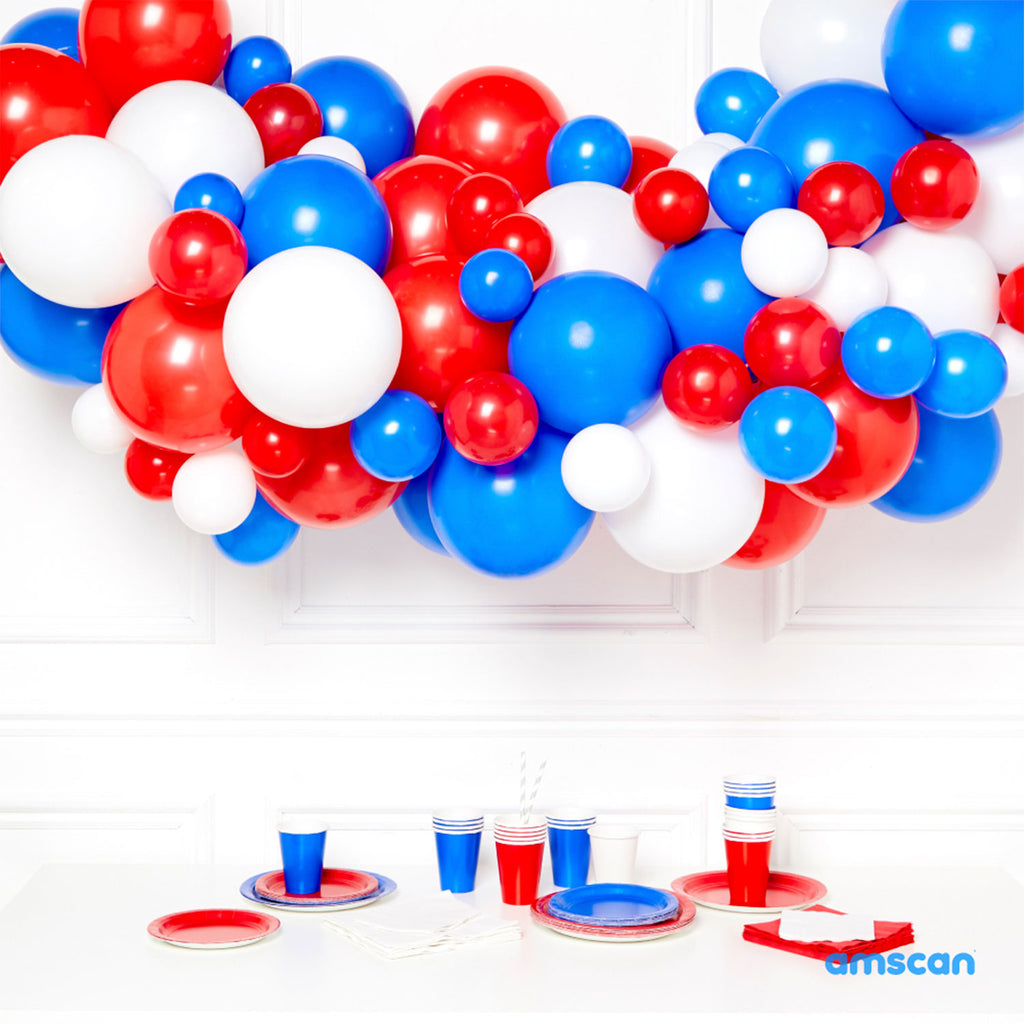 DIY Garland/Arch Kit - Latex Balloons - Red/White/Blue
