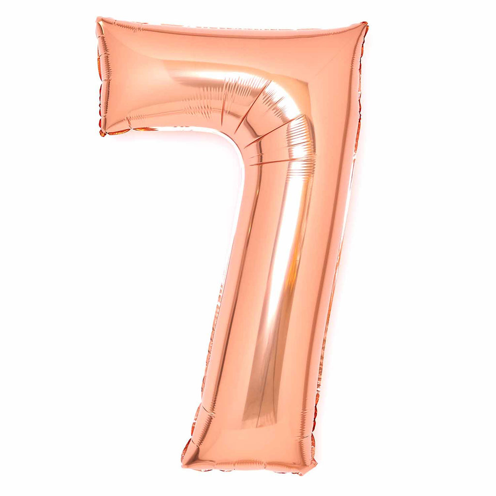 SuperShape Foil Balloon Number 7 - Rose Gold