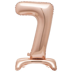 Airfill Foil Balloon - 30" - Number 7 - Silver/Rose Gold