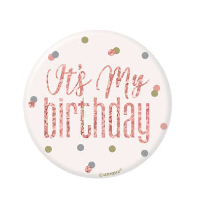 Badge - Birthday - Rose Gold