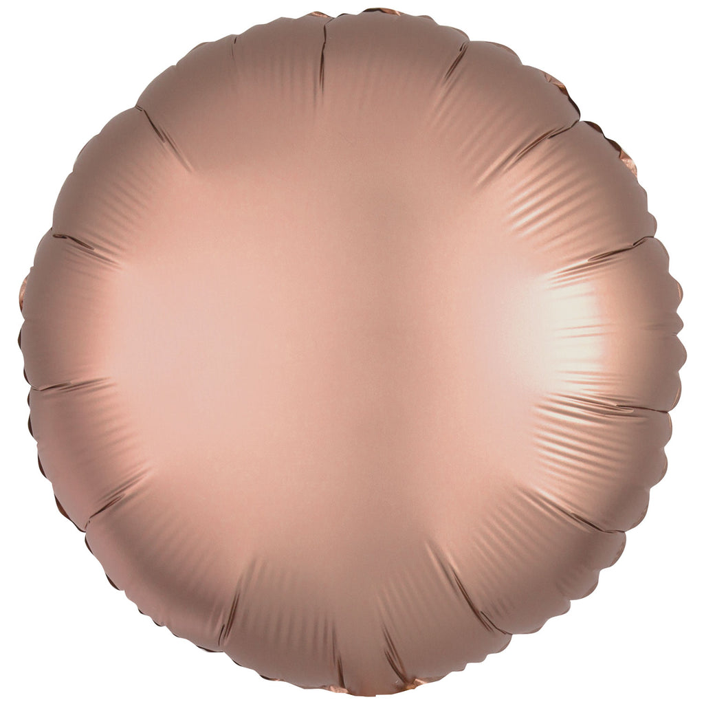 Foil Balloon - Solid Colour - Round - Metallic - Rose Gold