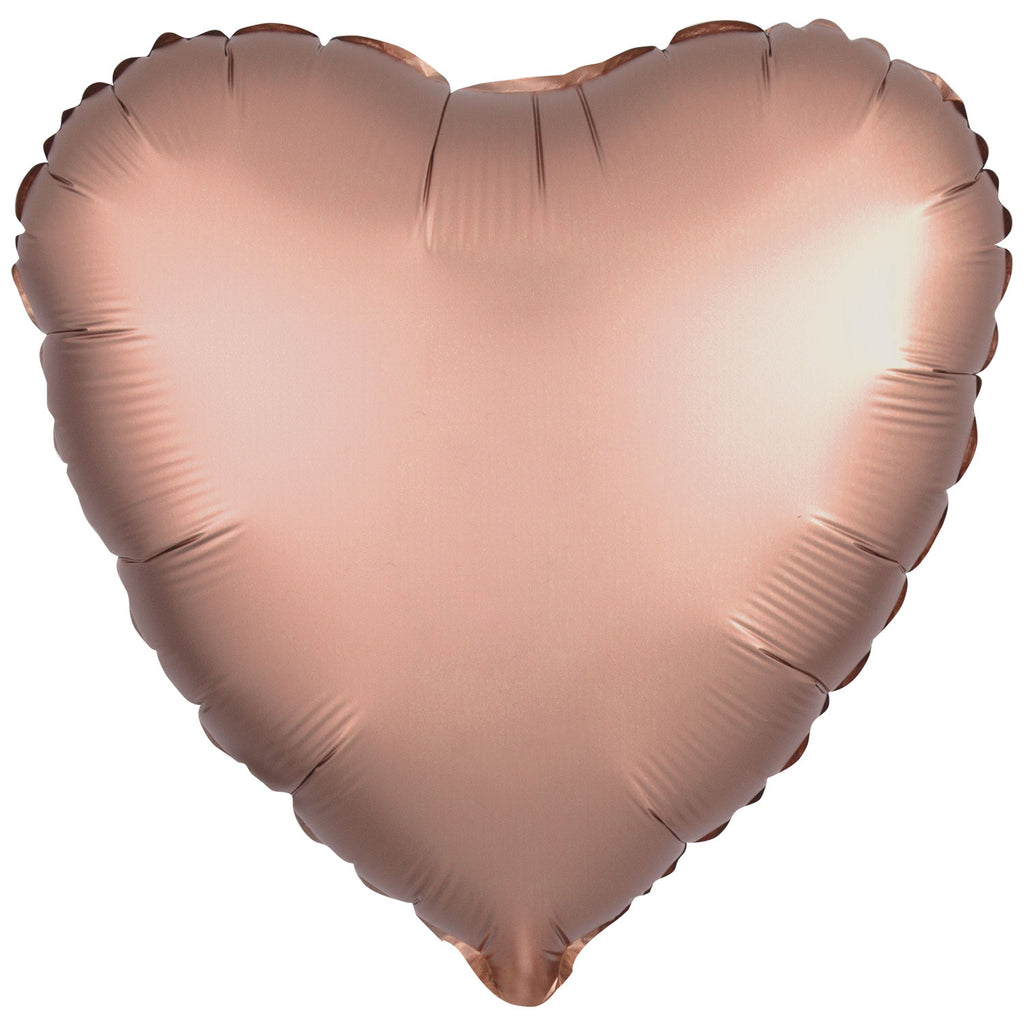 Foil Balloon - Solid Colour - Heart - Metallic - Rose Gold