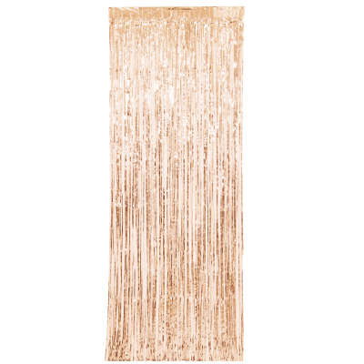 Door Curtain - Rose Gold Shimmer